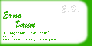 erno daum business card